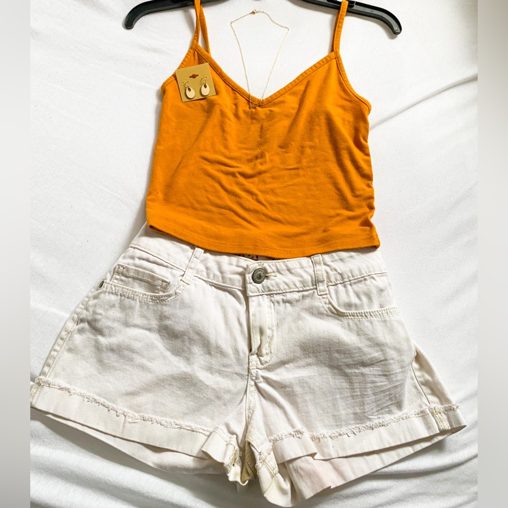 NWOT FOREVER 21 Mustard yellow crop top tank